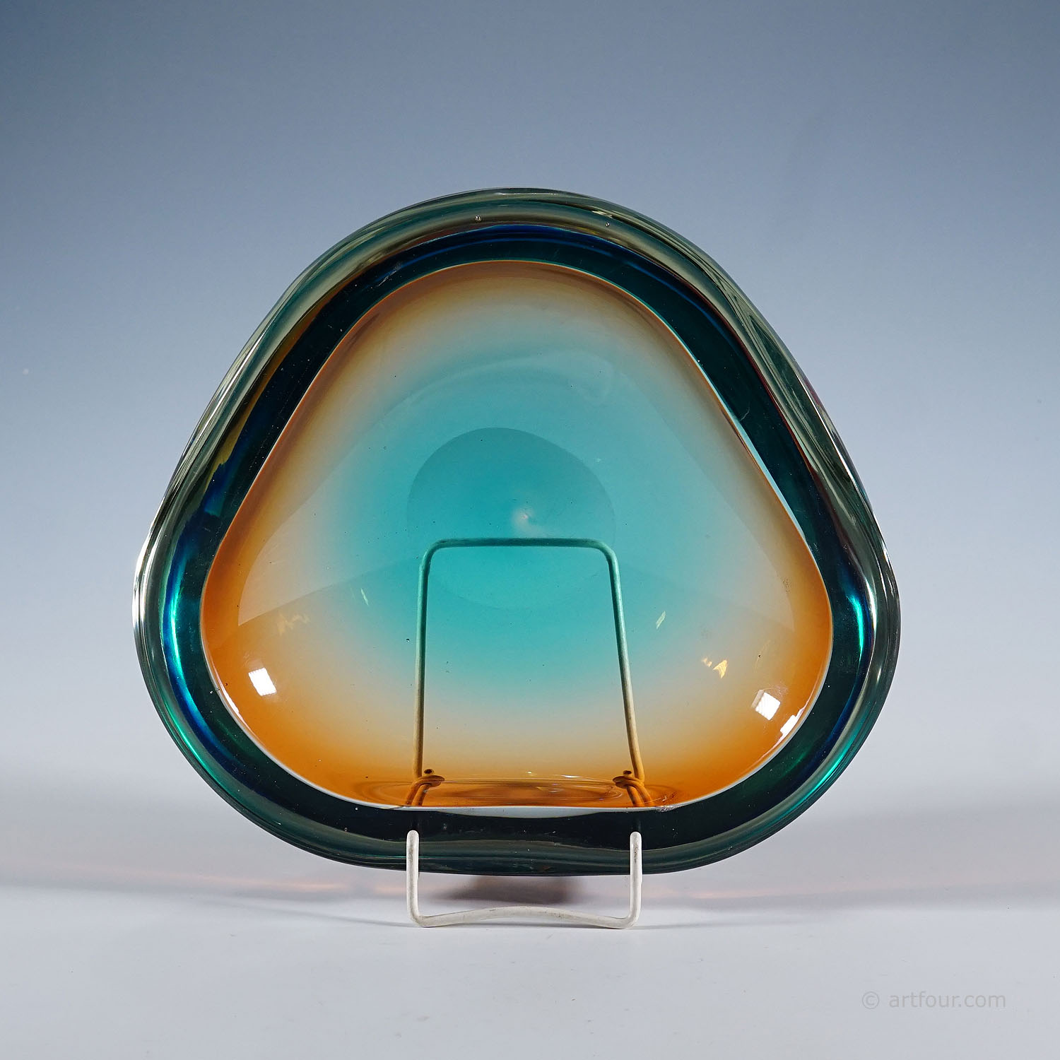 Large Vintage Art Glass Bowl by Seguso Murano 1960s