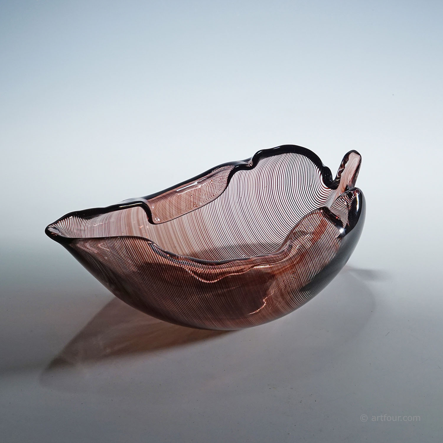 Vintage Tessuto Bowl by Tyra Lundgren for Venini, Murano