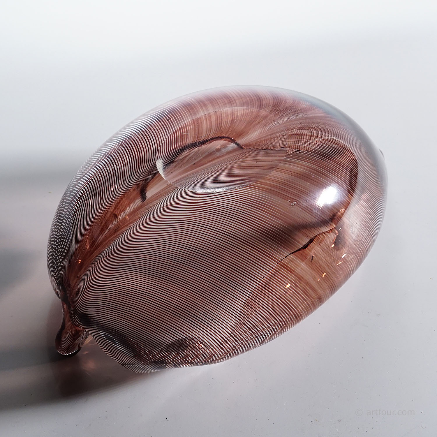 Vintage Tessuto Bowl by Tyra Lundgren for Venini, Murano