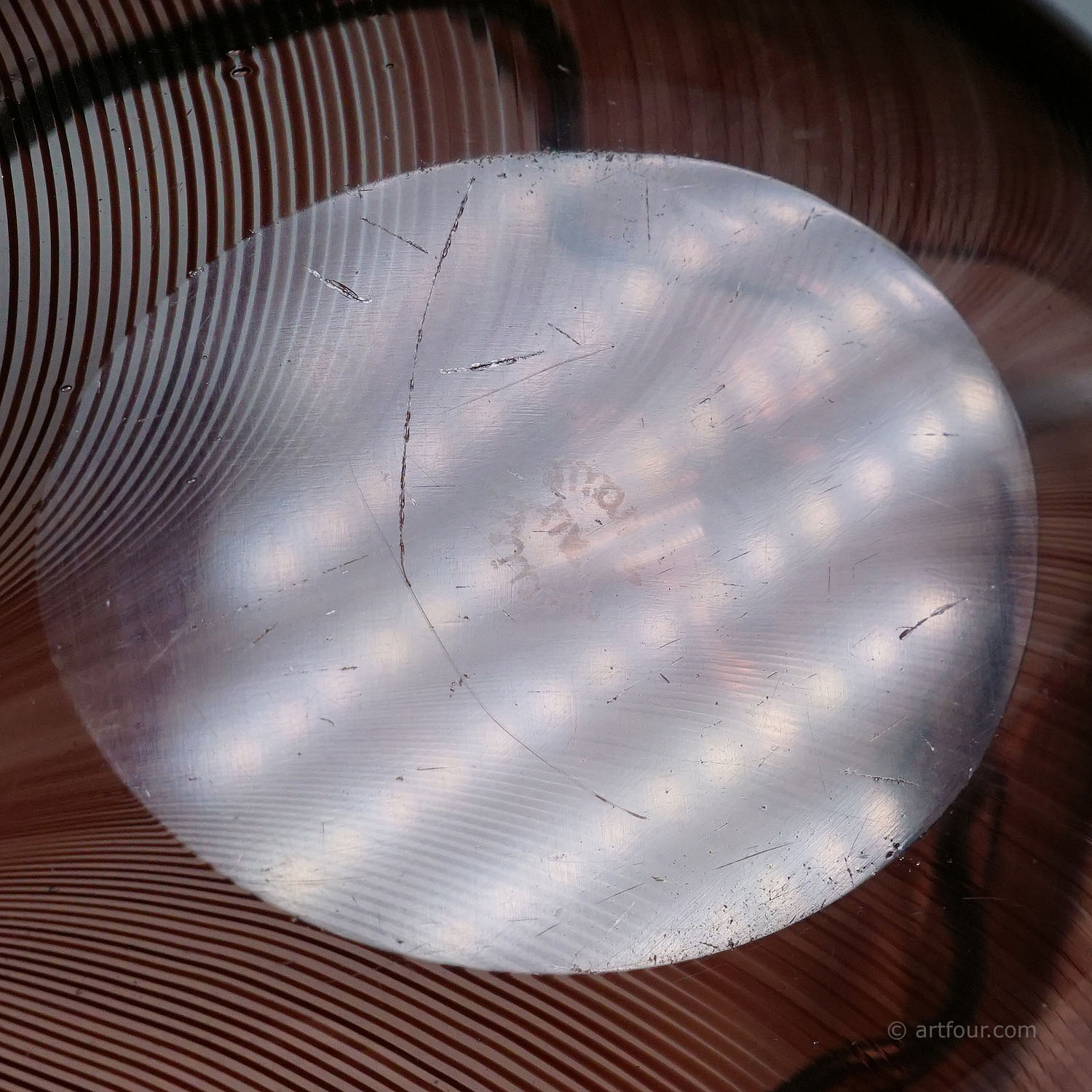 Vintage Tessuto Bowl by Tyra Lundgren for Venini, Murano