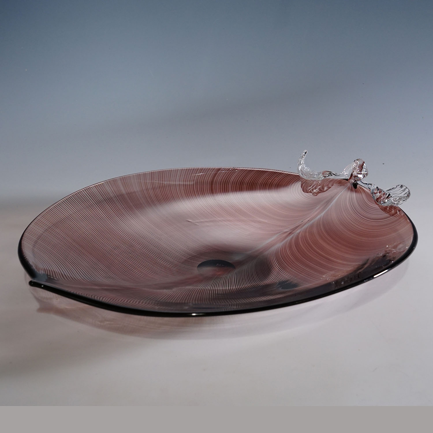 Vintage Tessuto Plate by Tyra Lundgren for Venini, Murano