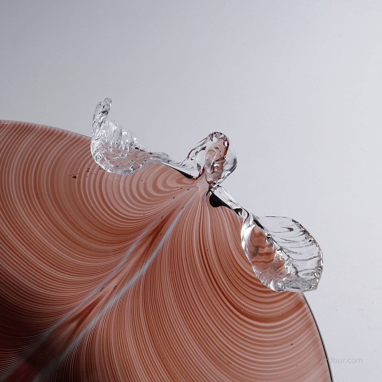 Vintage Tessuto Plate by Tyra Lundgren for Venini, Murano