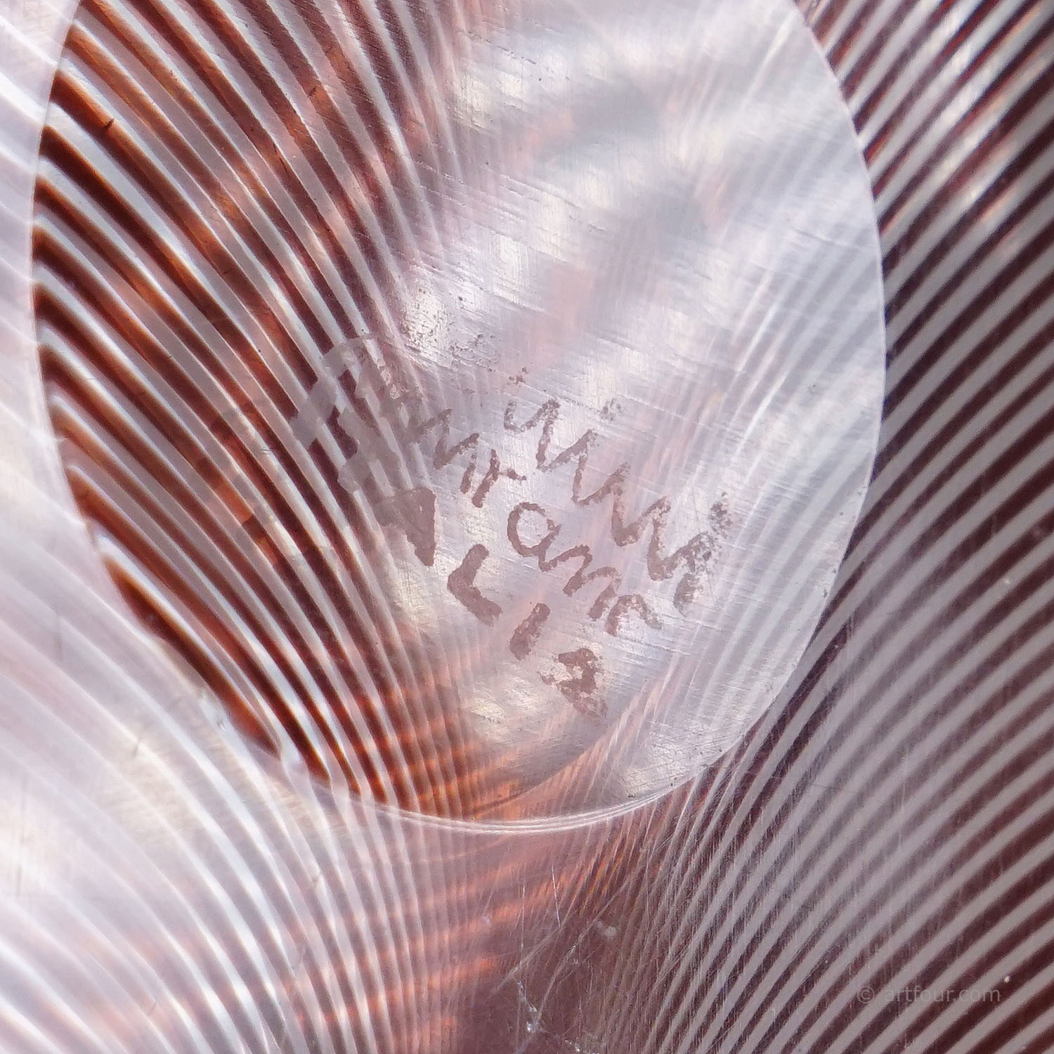 Vintage Tessuto Plate by Tyra Lundgren for Venini, Murano