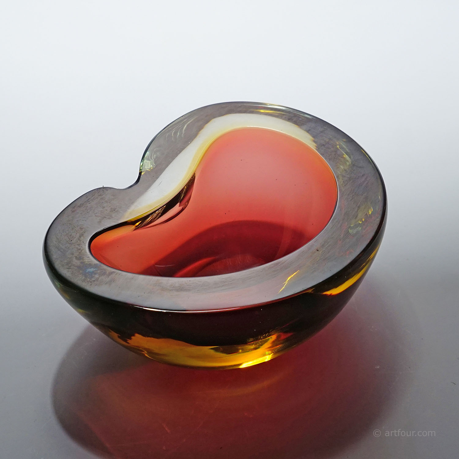 Vintage Art Glass Bowl by Seguso Murano 1950s