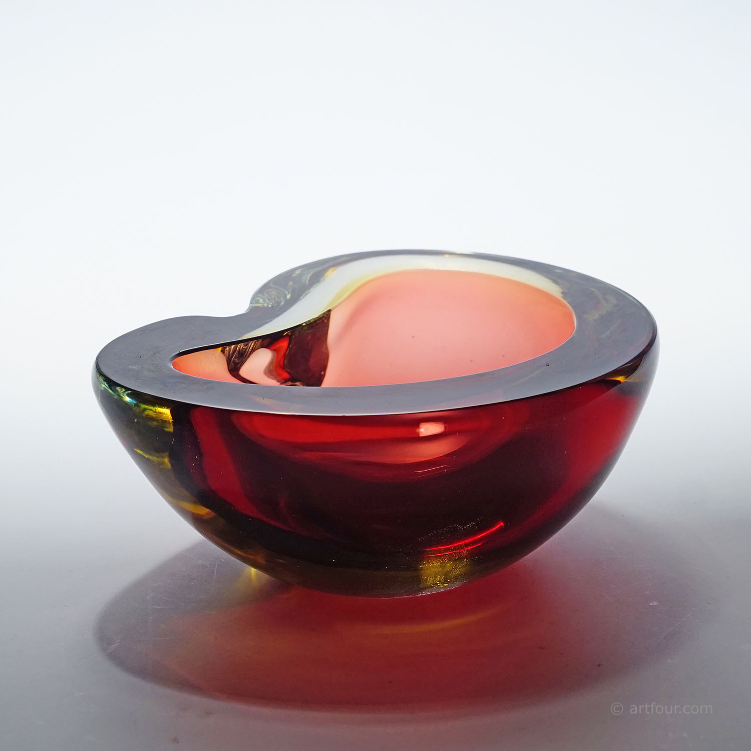 Vintage Art Glass Bowl by Seguso Murano 1950s