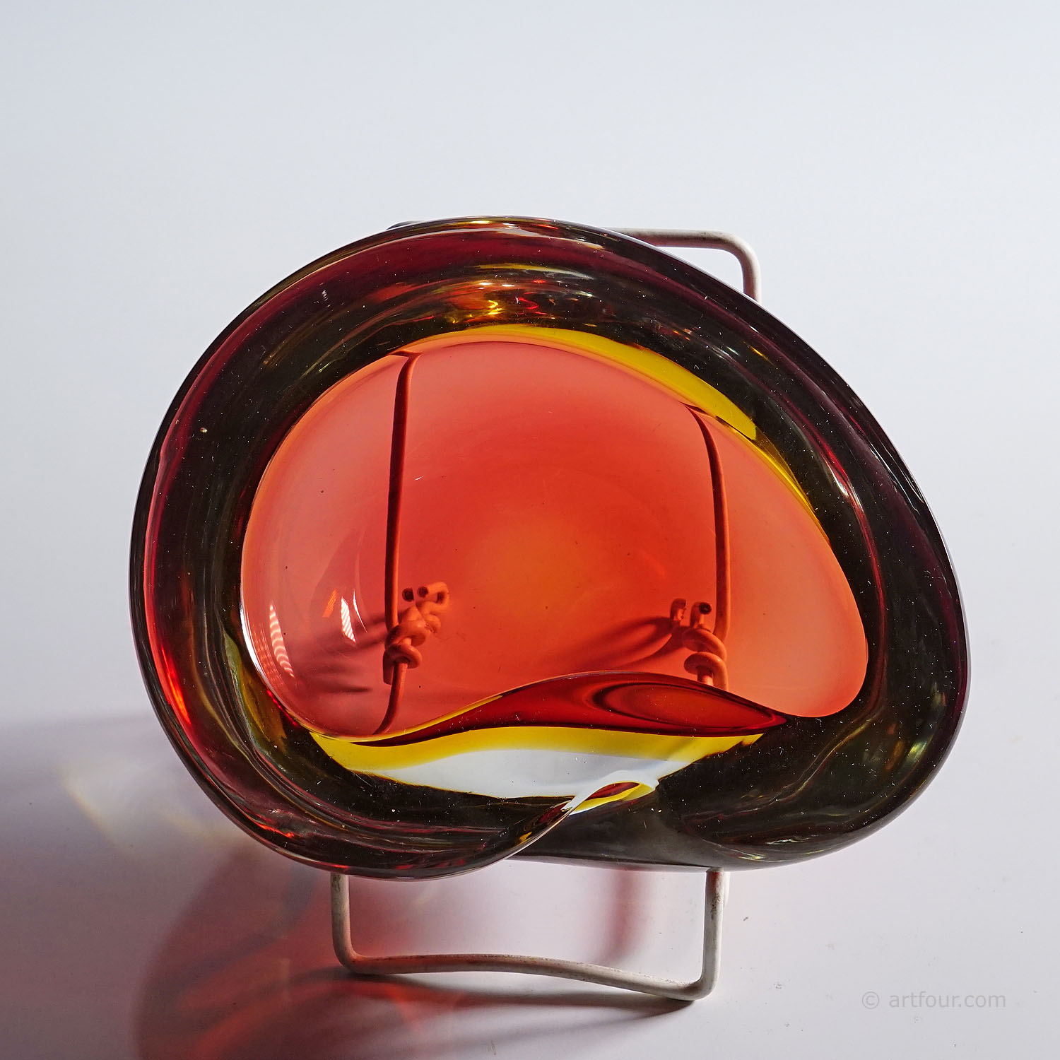 Vintage Art Glass Bowl by Seguso Murano 1950s