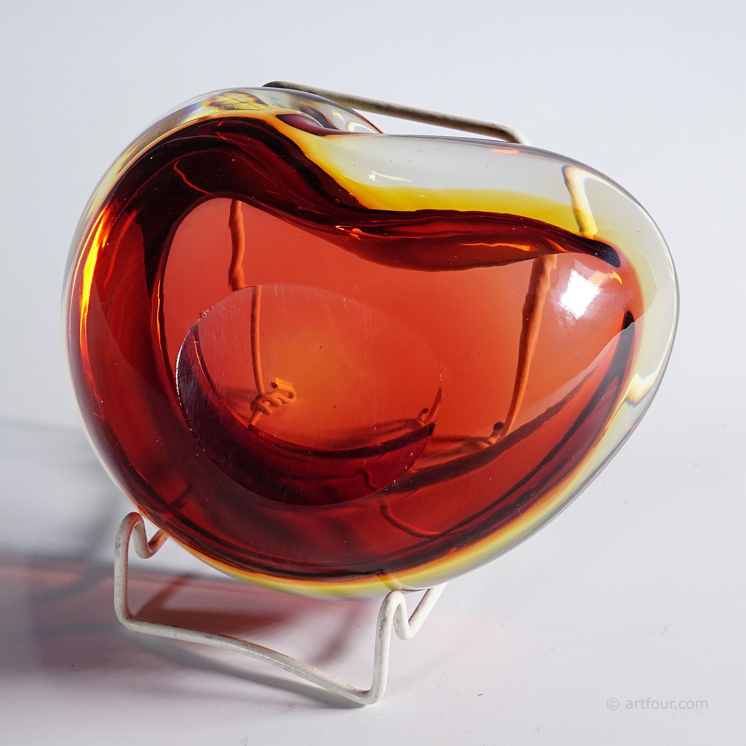 Vintage Art Glass Bowl by Seguso Murano 1950s