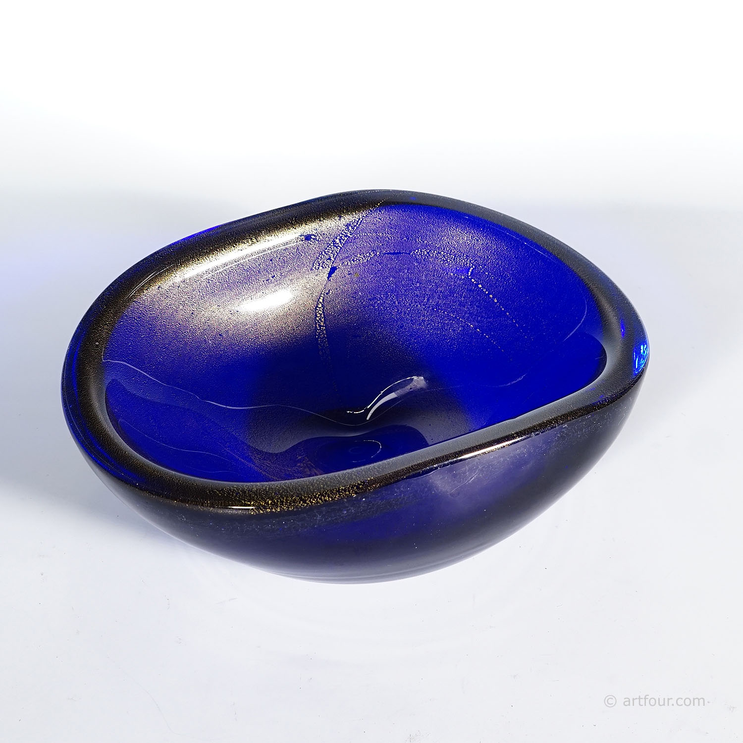 Vintage Art Glass Bowl by Seguso Murano 1950s