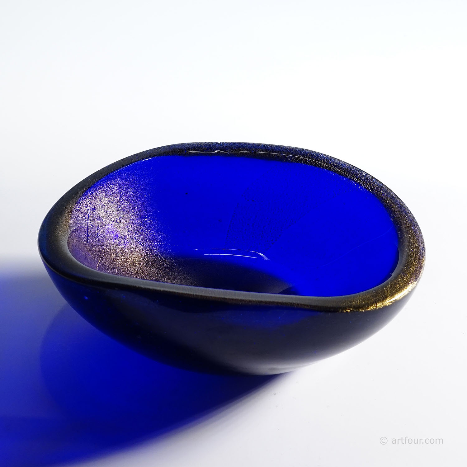 Vintage Art Glass Bowl by Seguso Murano 1950s