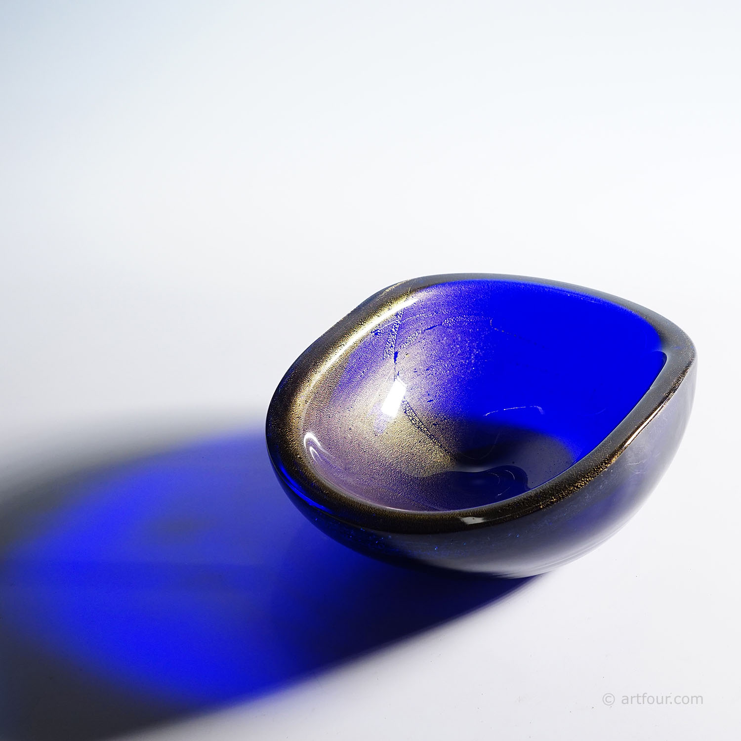 Vintage Art Glass Bowl by Seguso Murano 1950s