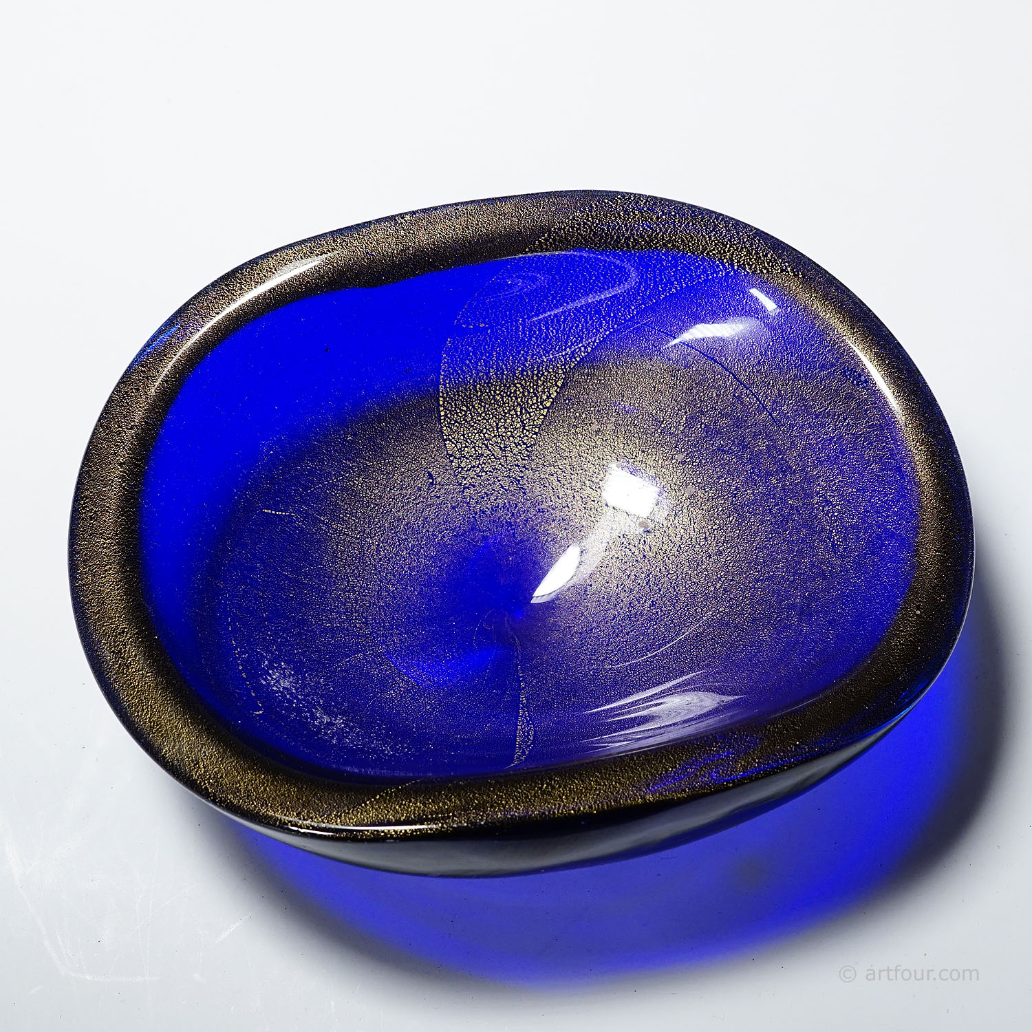 Vintage Art Glass Bowl by Seguso Murano 1950s