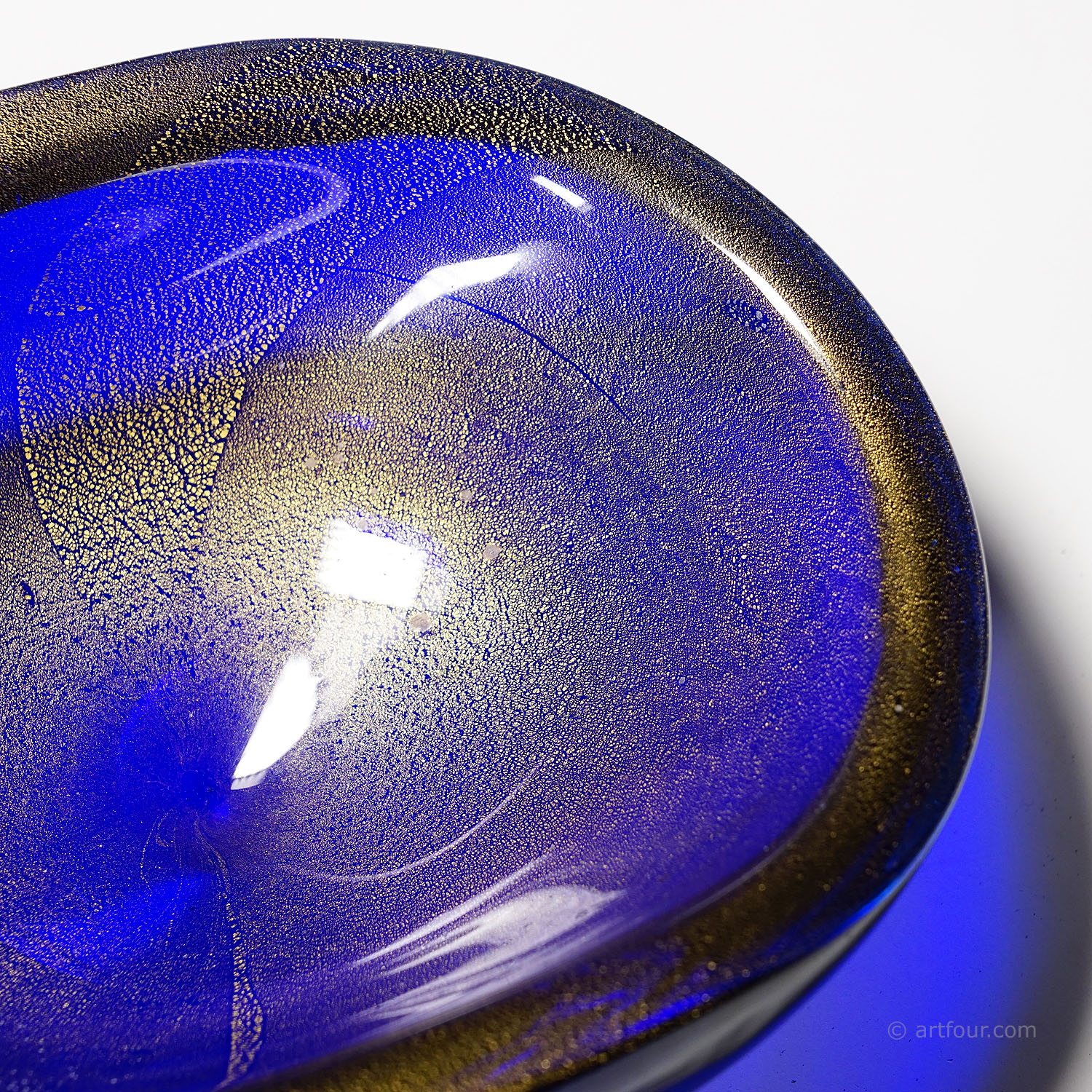 Vintage Art Glass Bowl by Seguso Murano 1950s