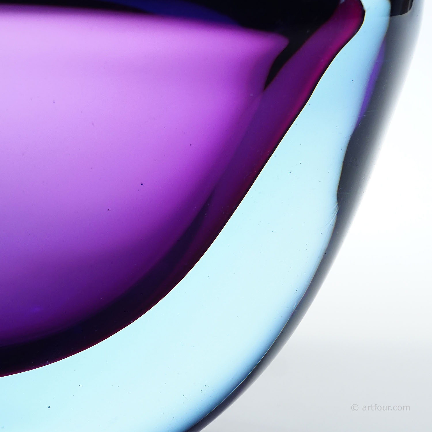 Large Art Glass Bowl by Flavio Poli for Seguso Vetri D'Arte 1950s