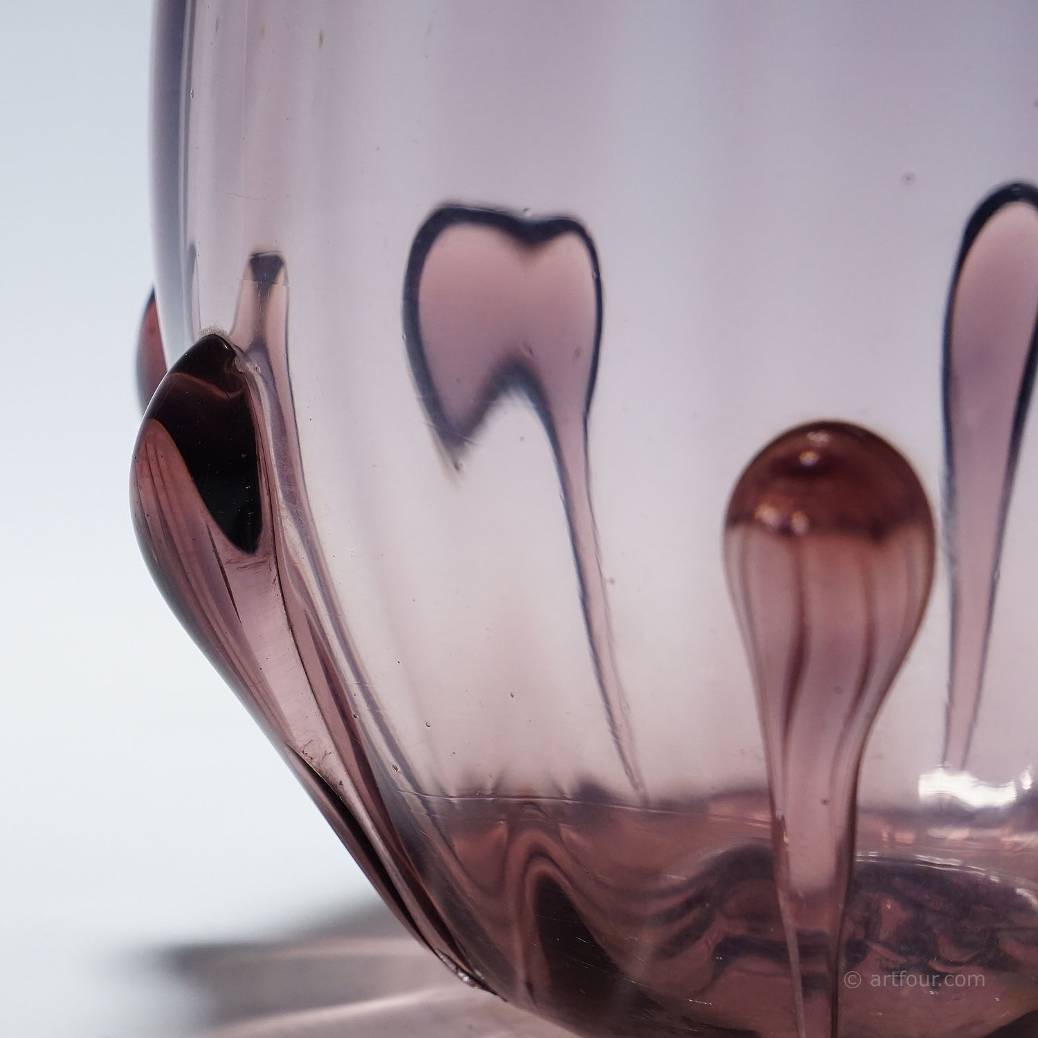 Vetro Soffiato Glass Vase by Vittorio Zecchin for Venini Murano 1924