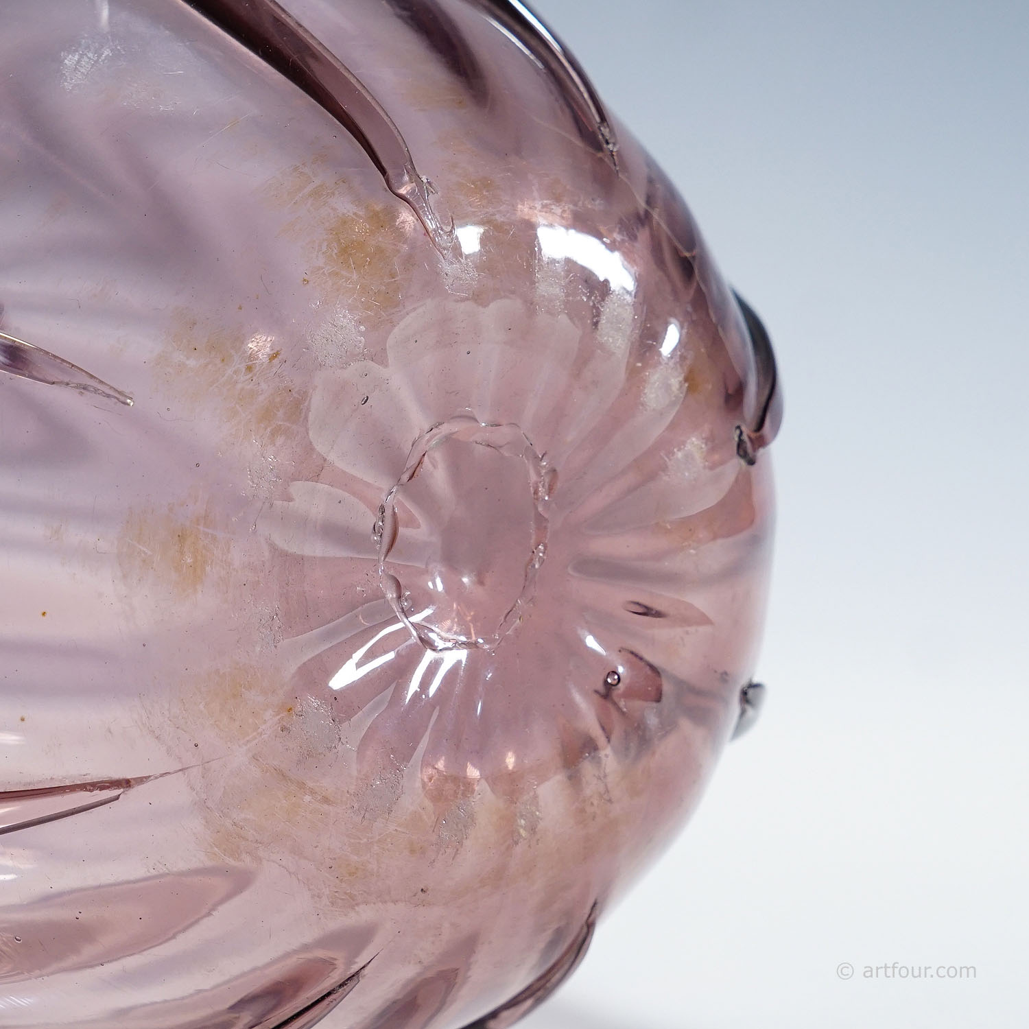 Vetro Soffiato Glass Vase by Vittorio Zecchin for Venini Murano 1924