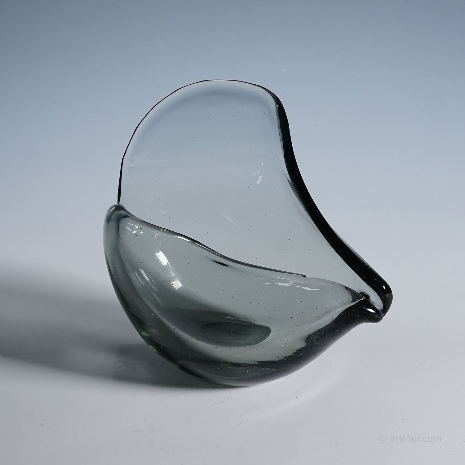 Vintage Art Glass Bowl by Flavio Poli for Seguso Murano 1940s