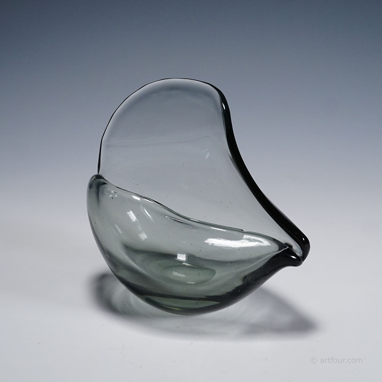 Vintage Art Glass Bowl by Flavio Poli for Seguso Murano 1940s