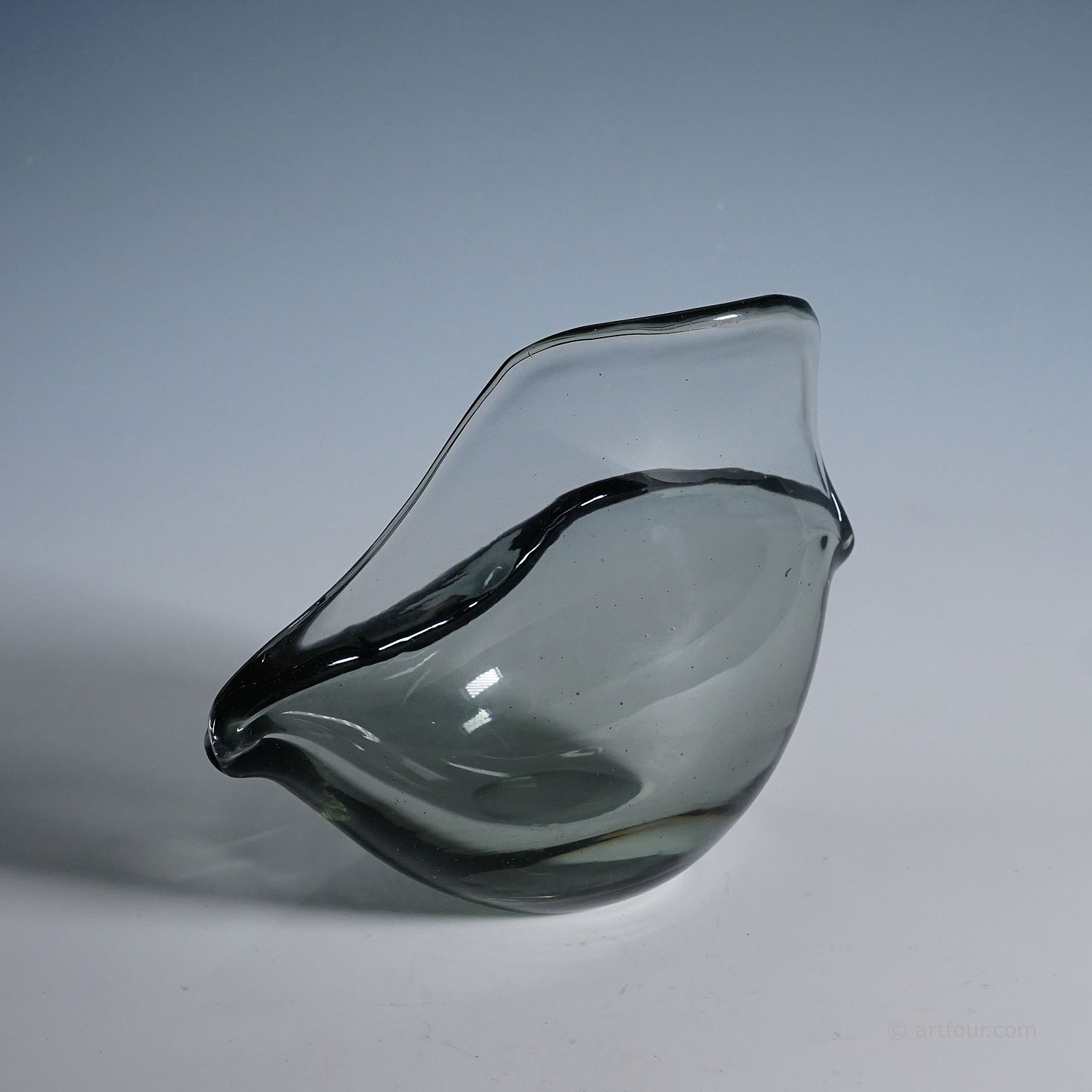 Vintage Art Glass Bowl by Flavio Poli for Seguso Murano 1940s