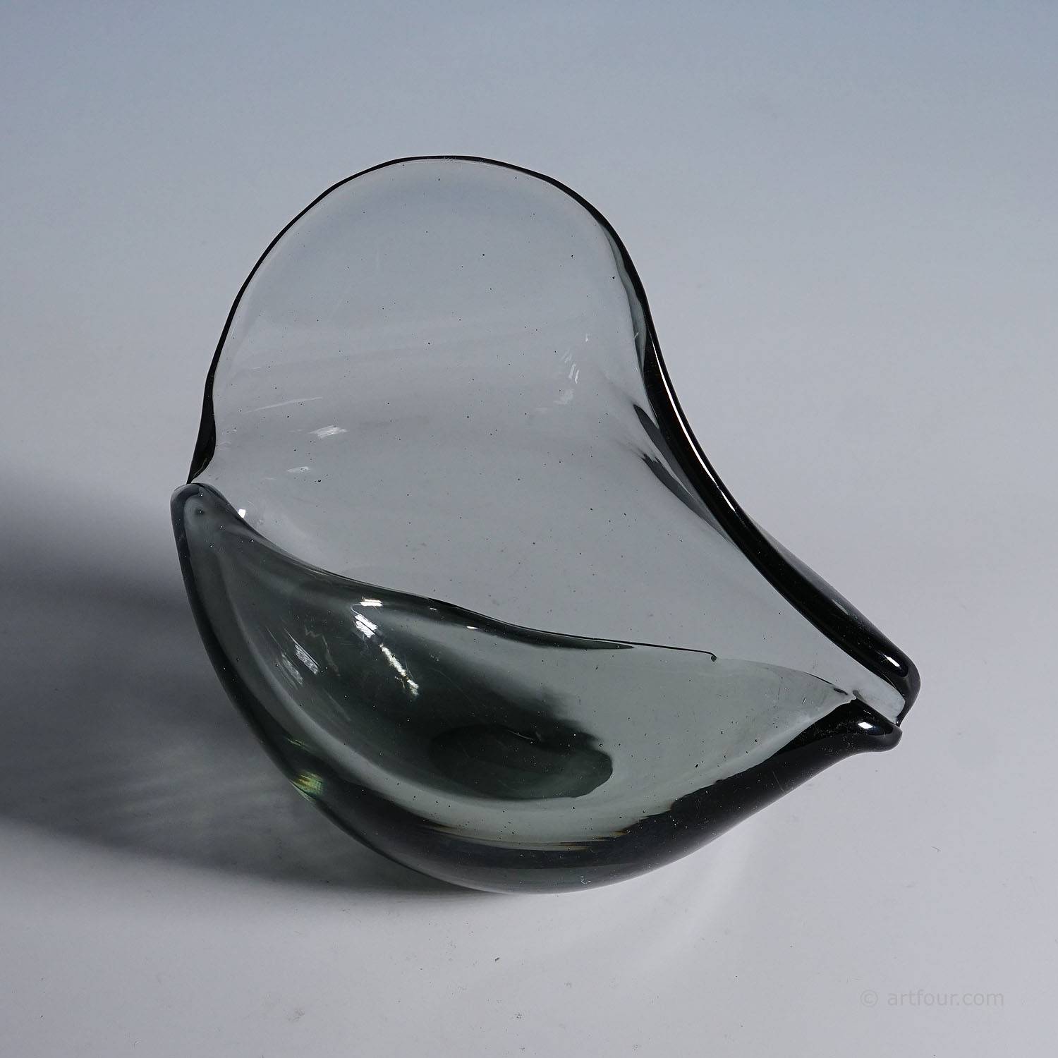 Vintage Art Glass Bowl by Flavio Poli for Seguso Murano 1940s