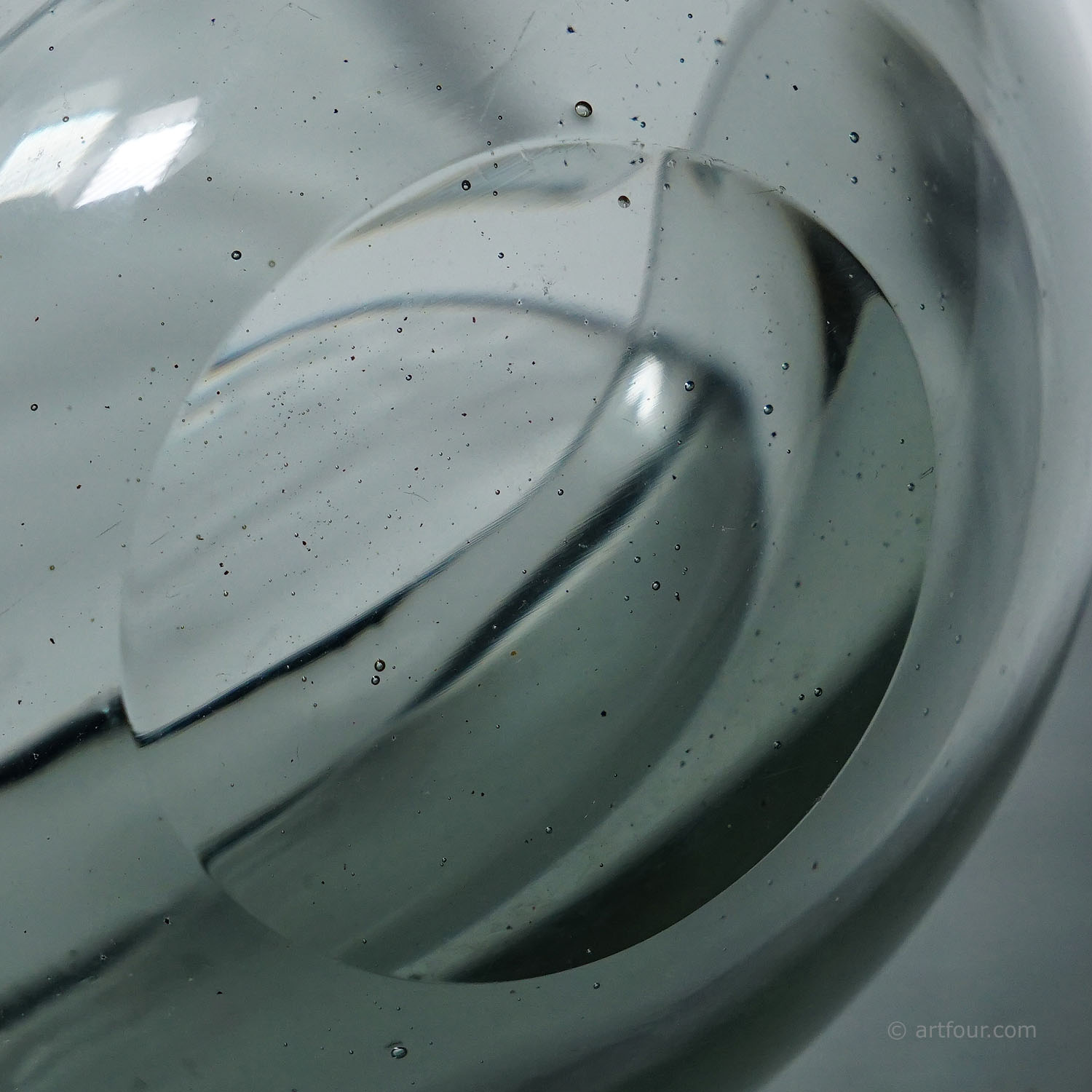 Vintage Art Glass Bowl by Flavio Poli for Seguso Murano 1940s