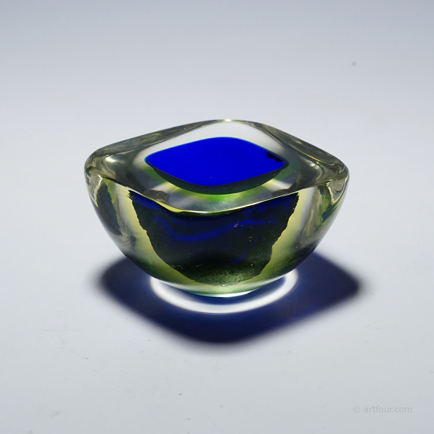 Vintage Art Glass Bowl by Flavio Poli for Seguso Vetri D'Arte 1950s