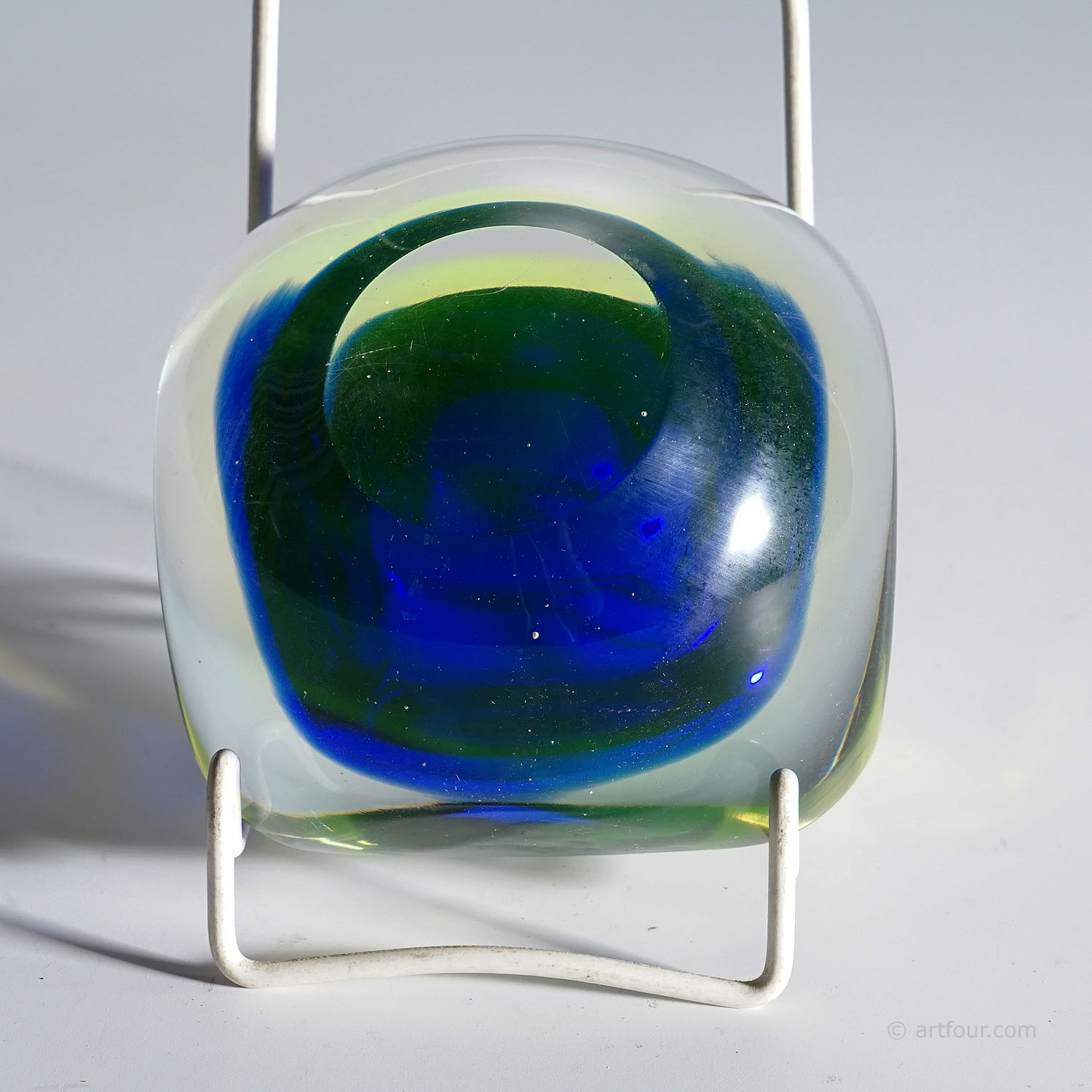 Vintage Art Glass Bowl by Flavio Poli for Seguso Vetri D'Arte 1950s