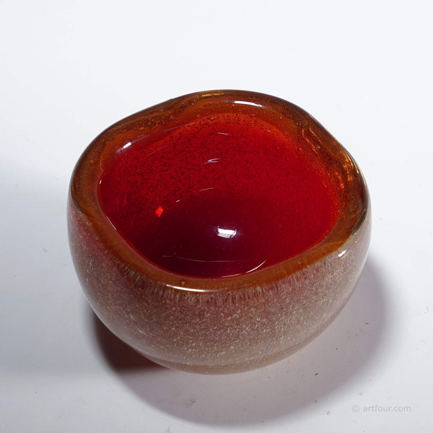 Vetro Sommerso Bowl by Carlo Scarpa for Venini Murano ca. 1930s