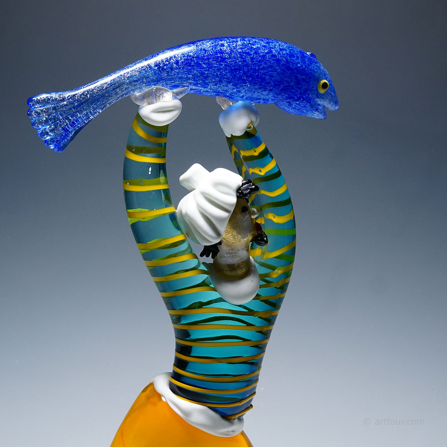 Vintage Murano Glass Sculptures by Anzolo Fuga for A.Ve.M.1950s