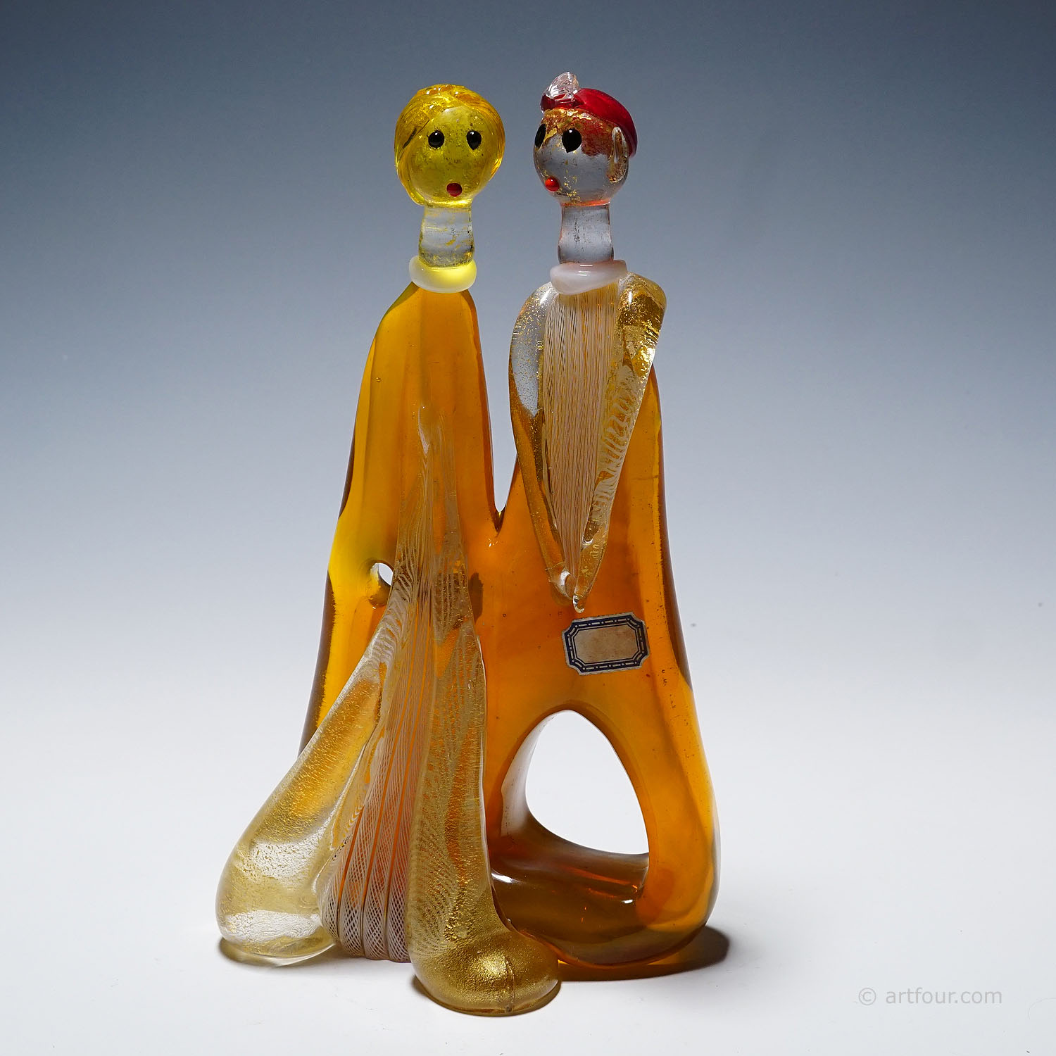 Vintage Murano Glass Sculpture by Anzolo Fuga for A.Ve.M. 1950s