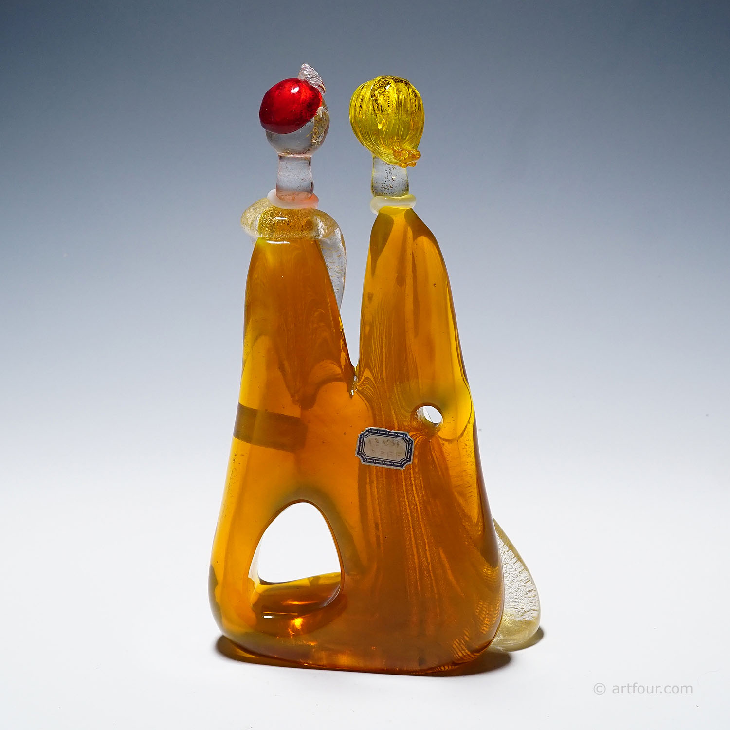 Vintage Murano Glass Sculpture by Anzolo Fuga for A.Ve.M. 1950s