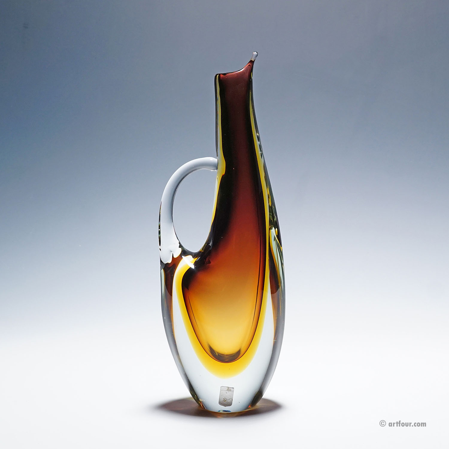 Vintage Murano Sommerso Glass Jug by Arte Nuova 1950s