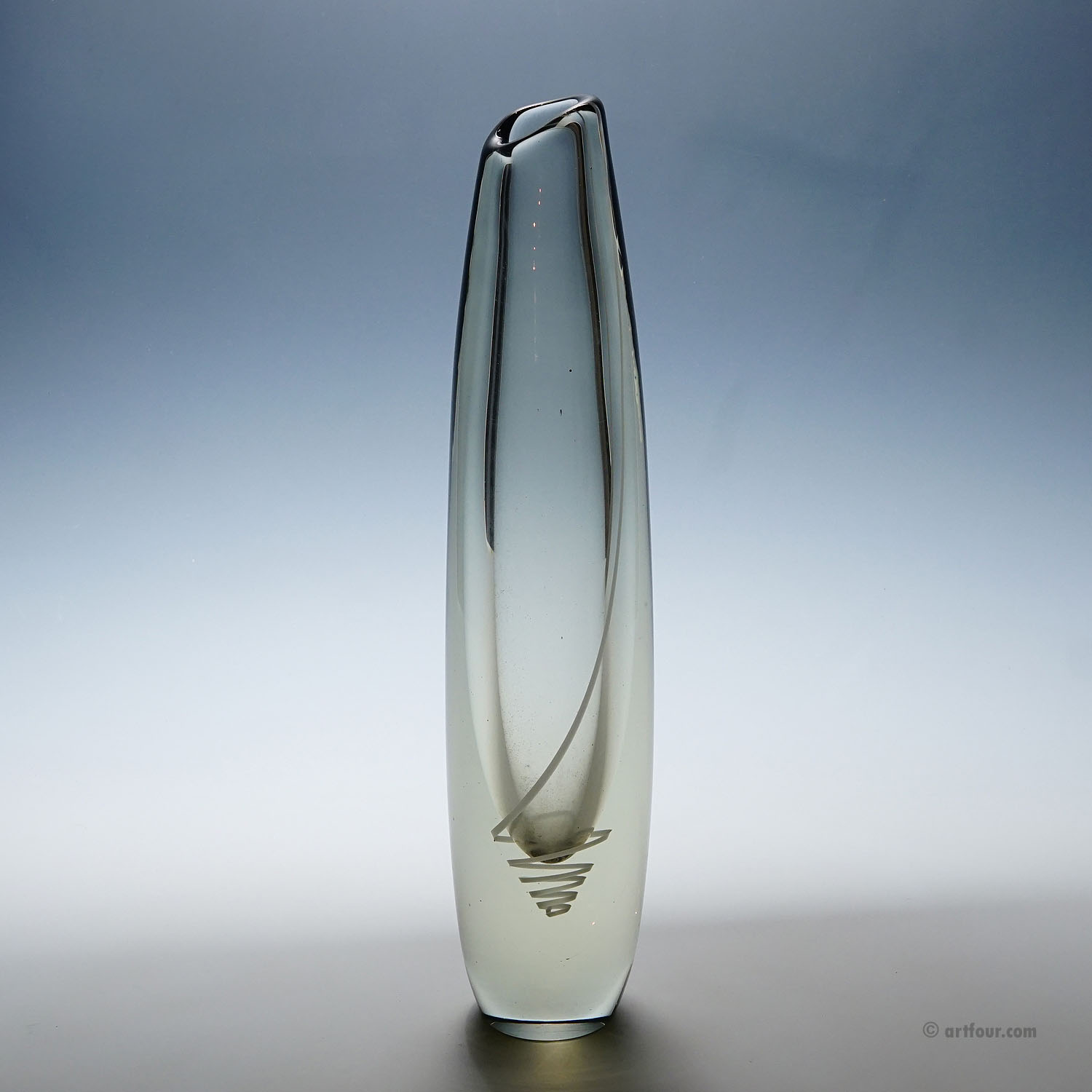 Art Glass Vase Serpente by Gunnel Nyman for Nuutajarvi Notsio