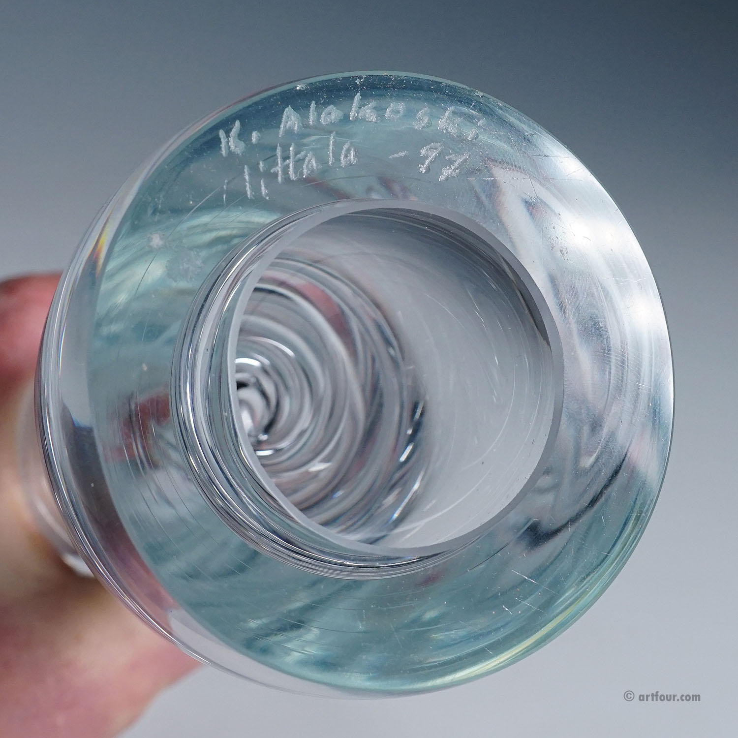 Vintage Art Glass Vase 'Twist' by Kari Alakoski for Iittala