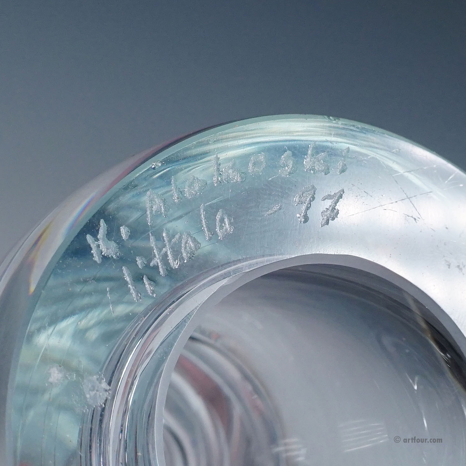 Vintage Art Glass Vase 'Twist' by Kari Alakoski for Iittala