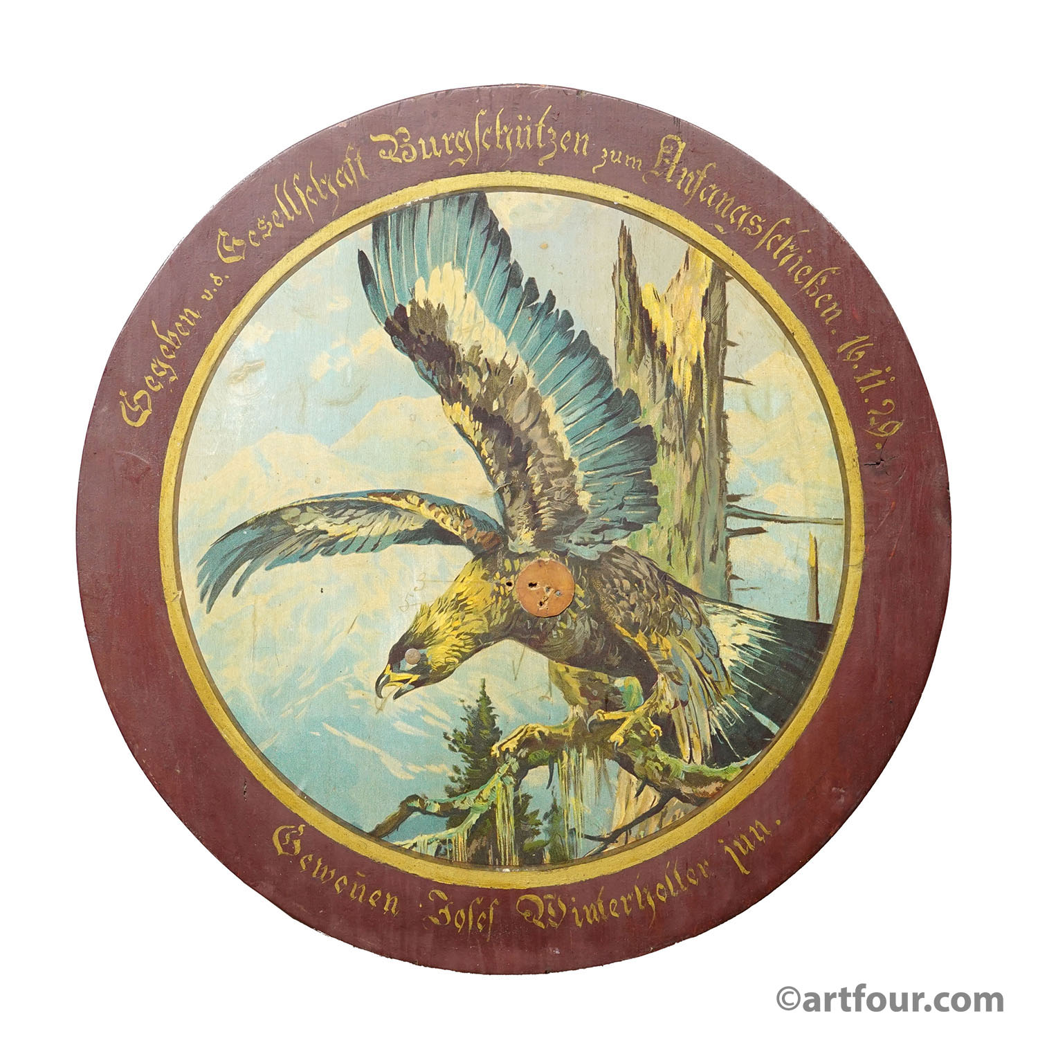 Antique Honor Target with Large Eagle, Germany 1929