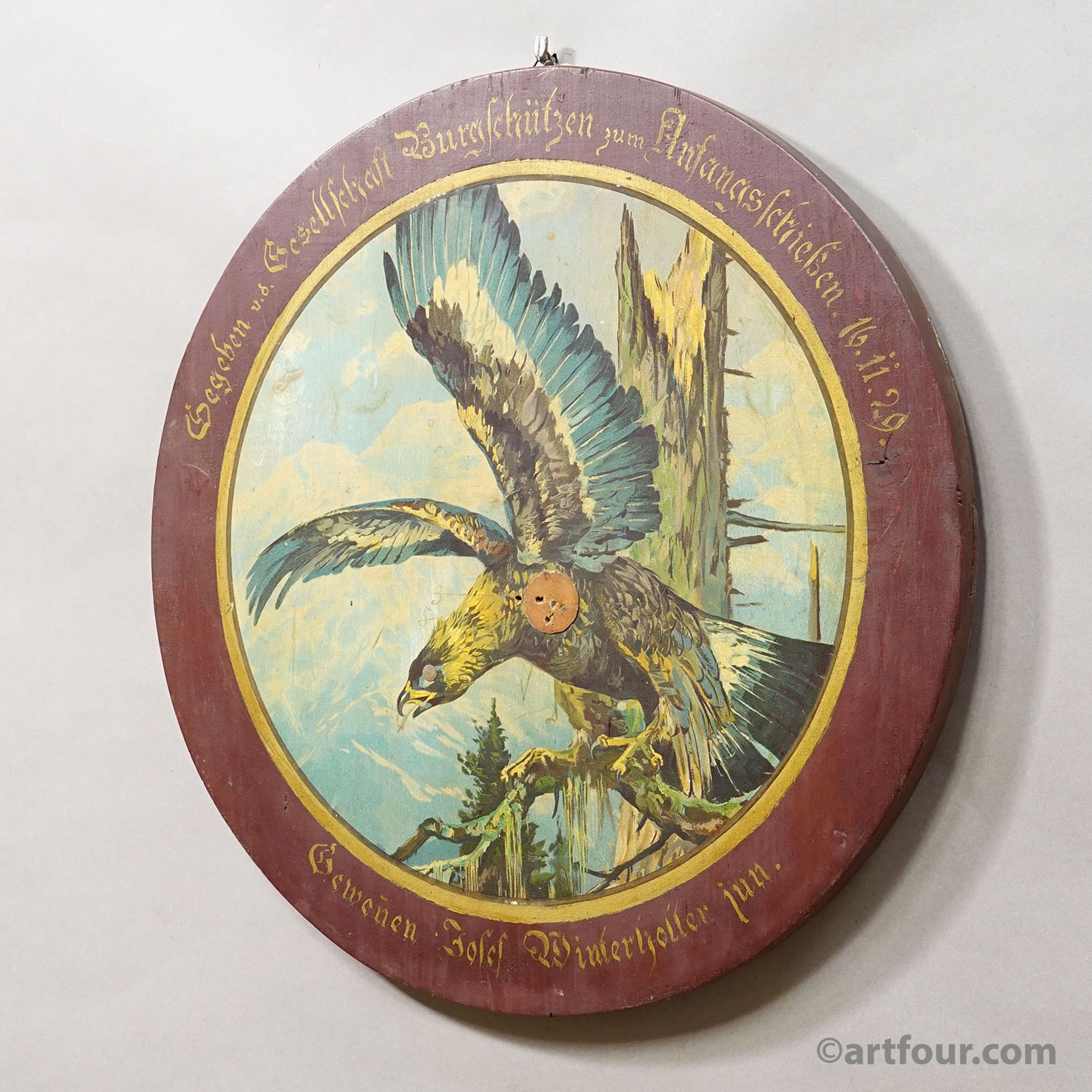 Antique Honor Target with Large Eagle, Germany 1929