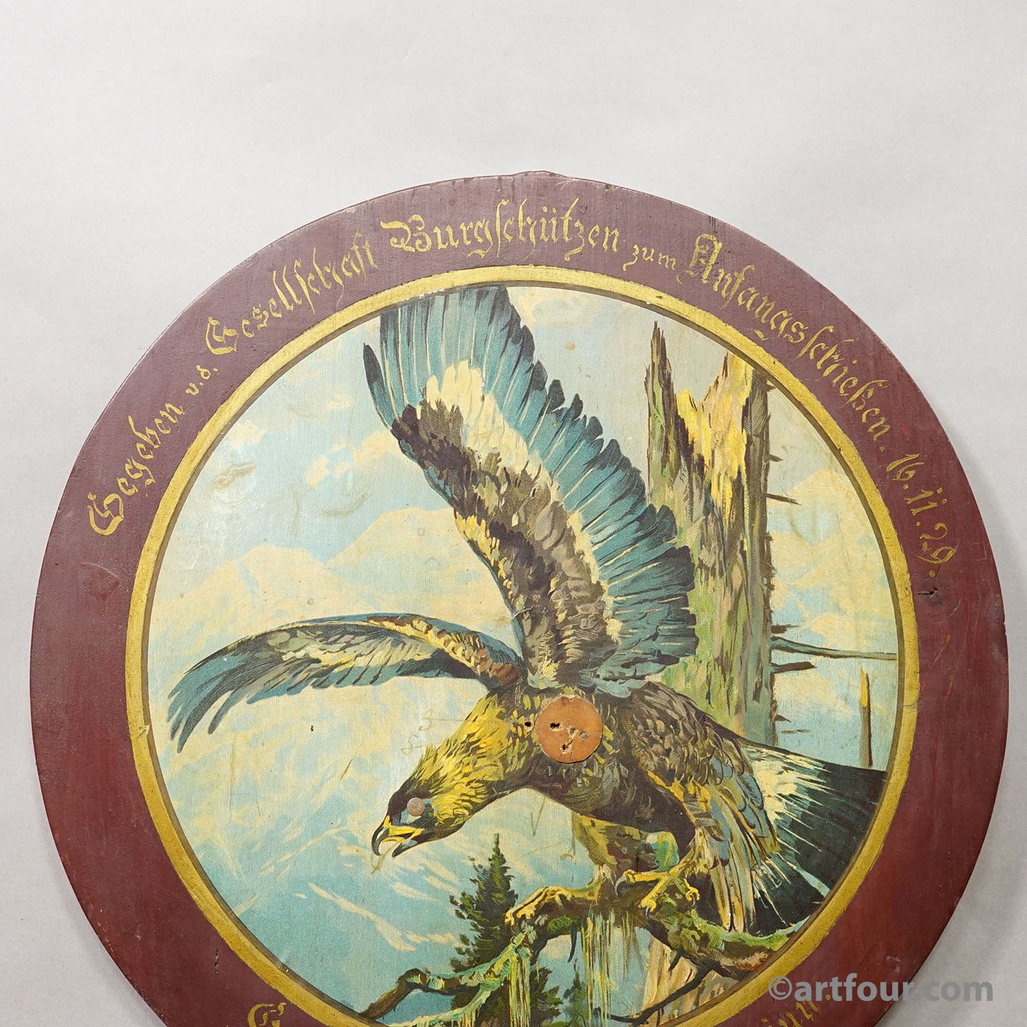 Antique Honor Target with Large Eagle, Germany 1929