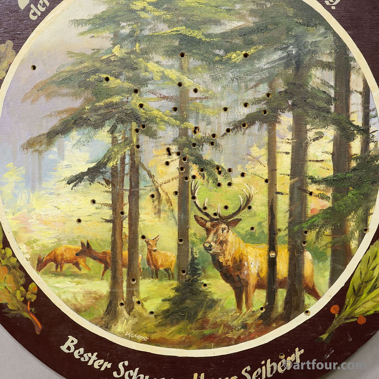 Vintage Honor Target with Forest Scene, Germany 1964