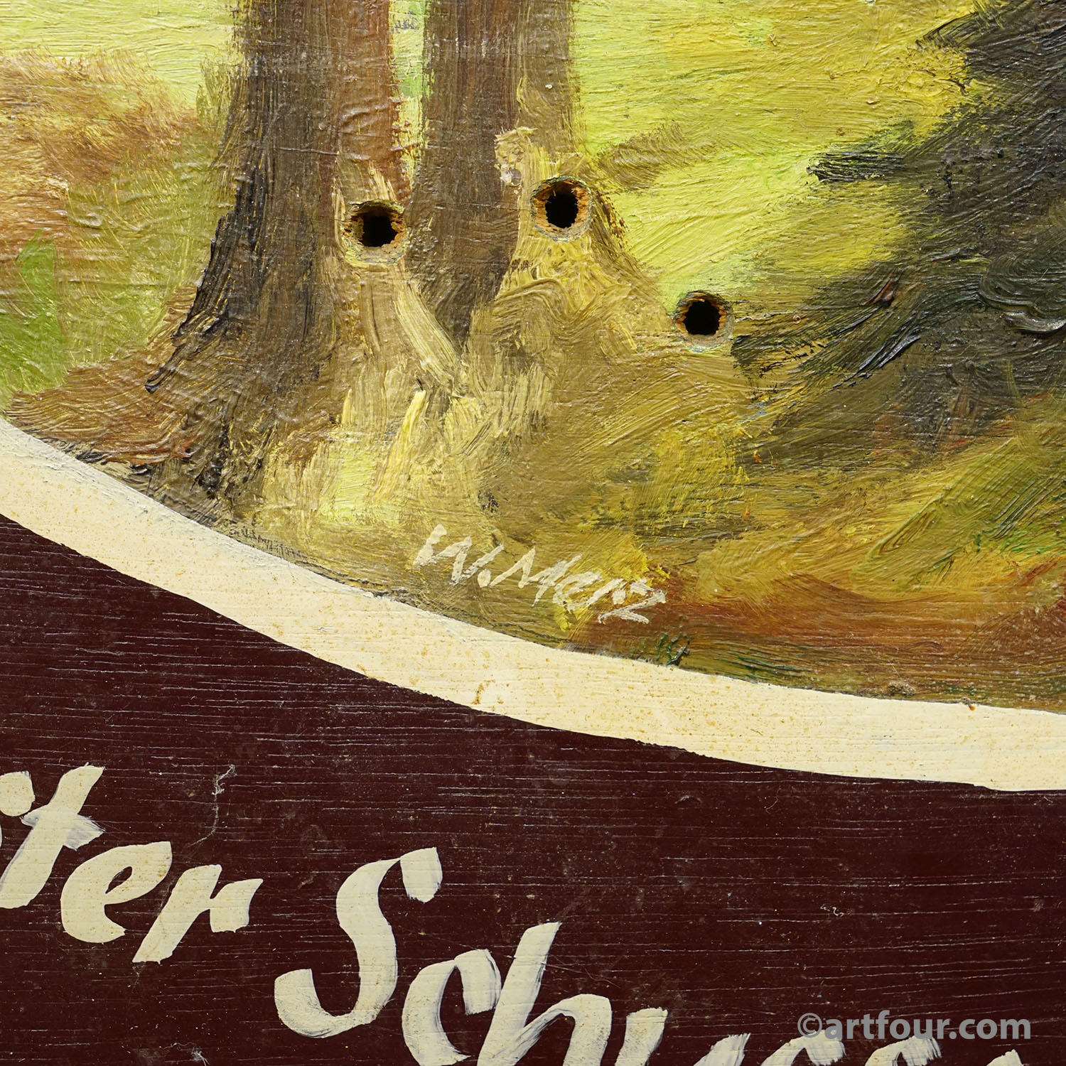 Vintage Honor Target with Forest Scene, Germany 1964