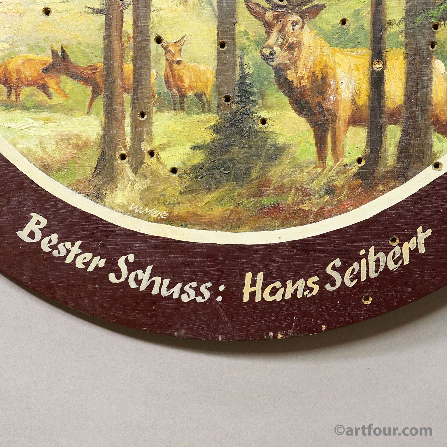 Vintage Honor Target with Forest Scene, Germany 1964