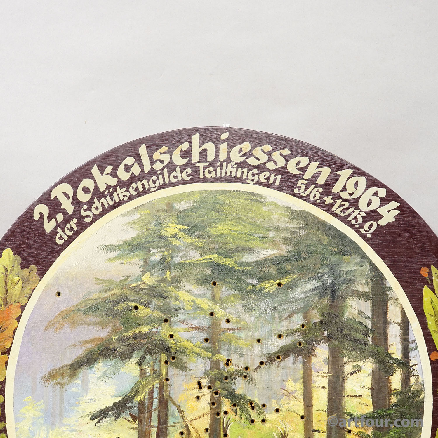 Vintage Honor Target with Forest Scene, Germany 1964