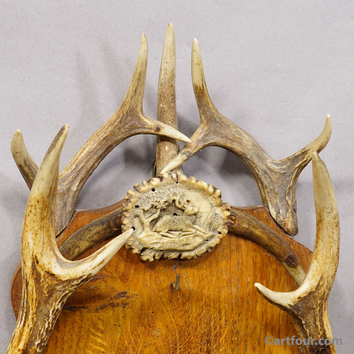 Antique Black Forest Antler Key Rack, Germany ca. 1930s