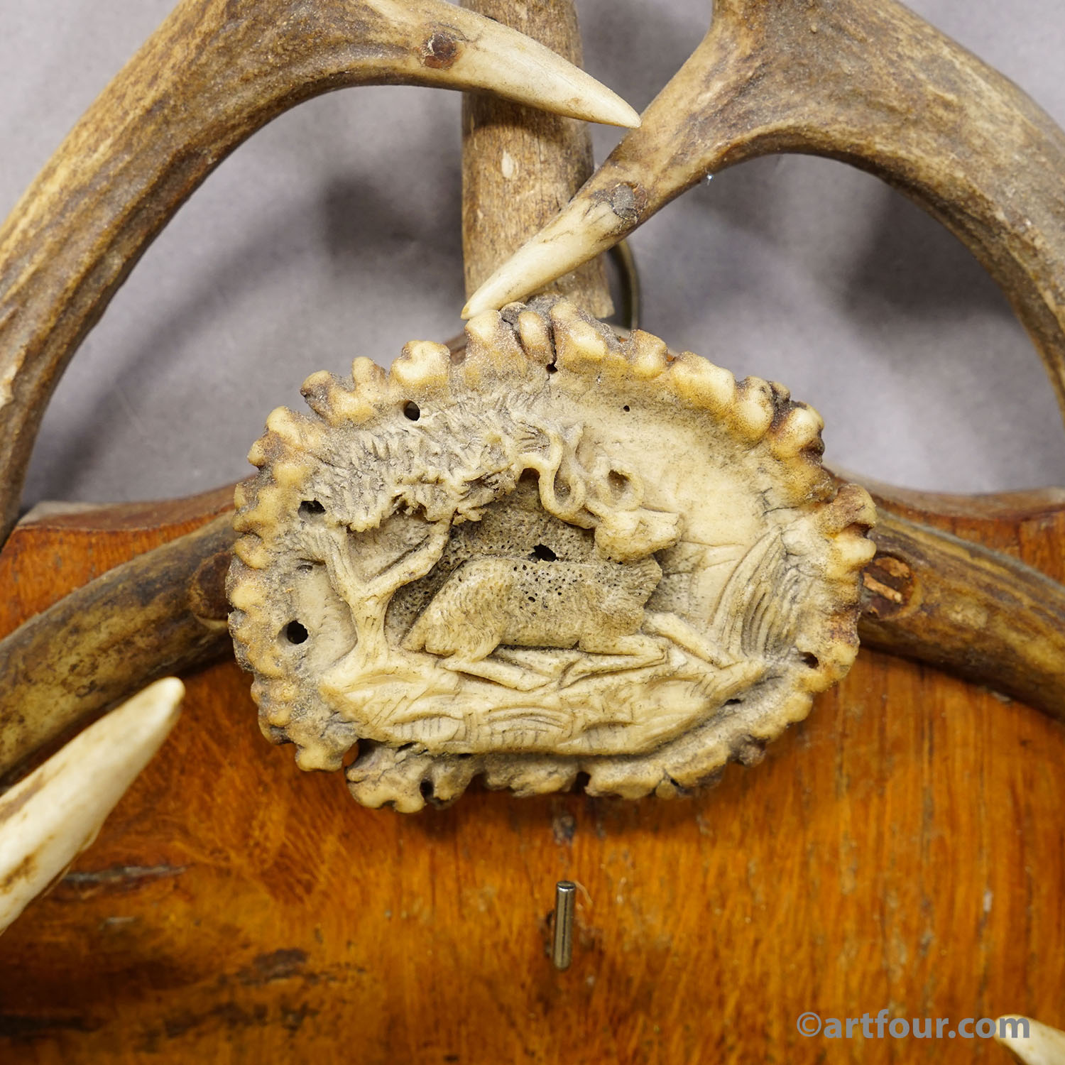 Antique Black Forest Antler Key Rack, Germany ca. 1930s