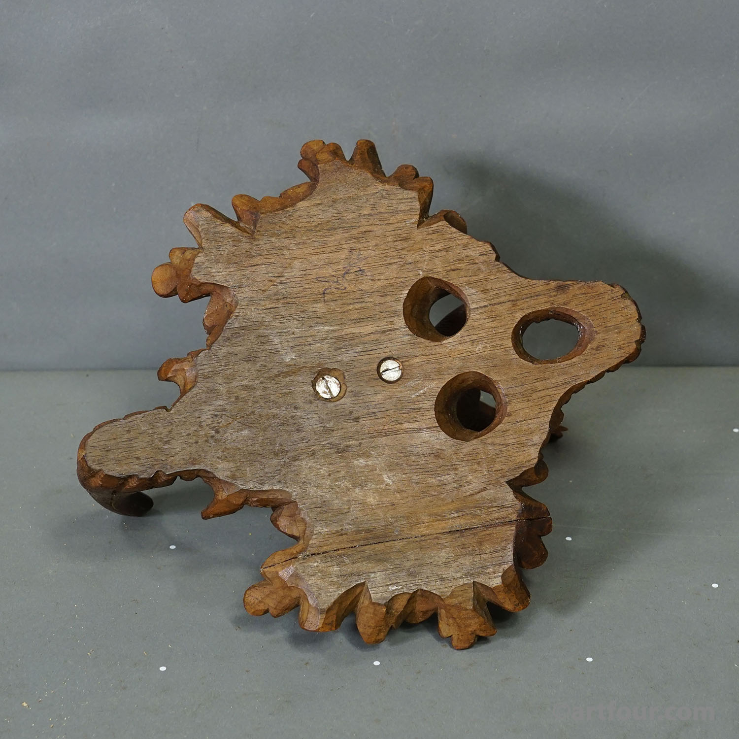Black Forest Rustic Carved Wooden Chamois Wall Hook