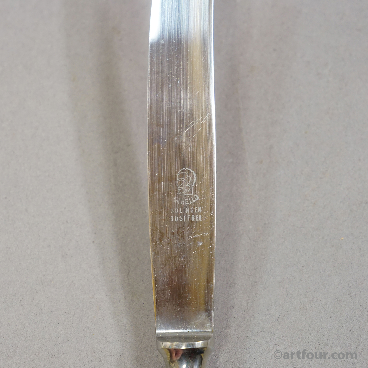 Vintage 24-Piece Hunting Flatware Set with Stag Horn Handles, Solingen, 1960s