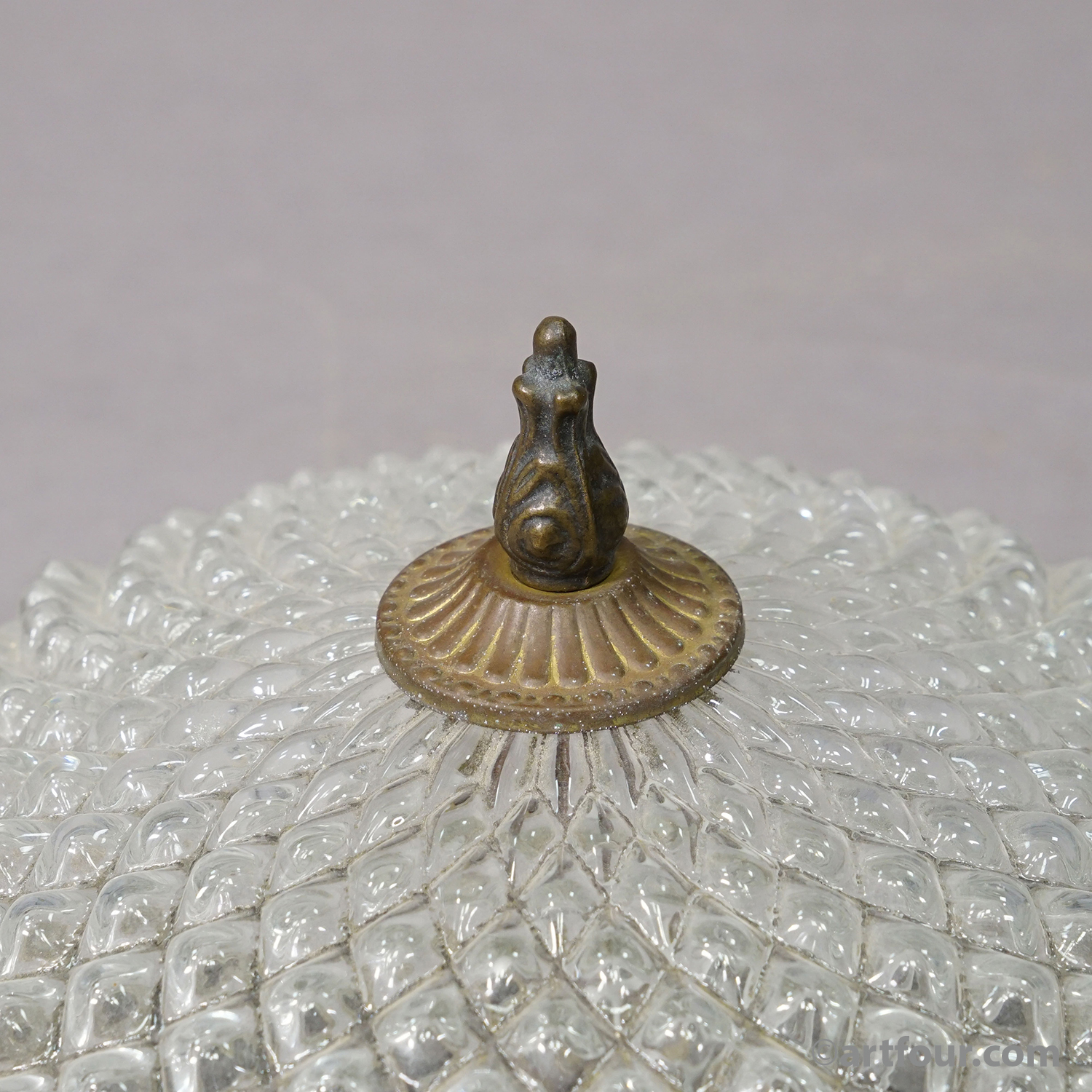 Antique Art Deco Ceiling Light / Flush Mount (Plafoniere), 1950s