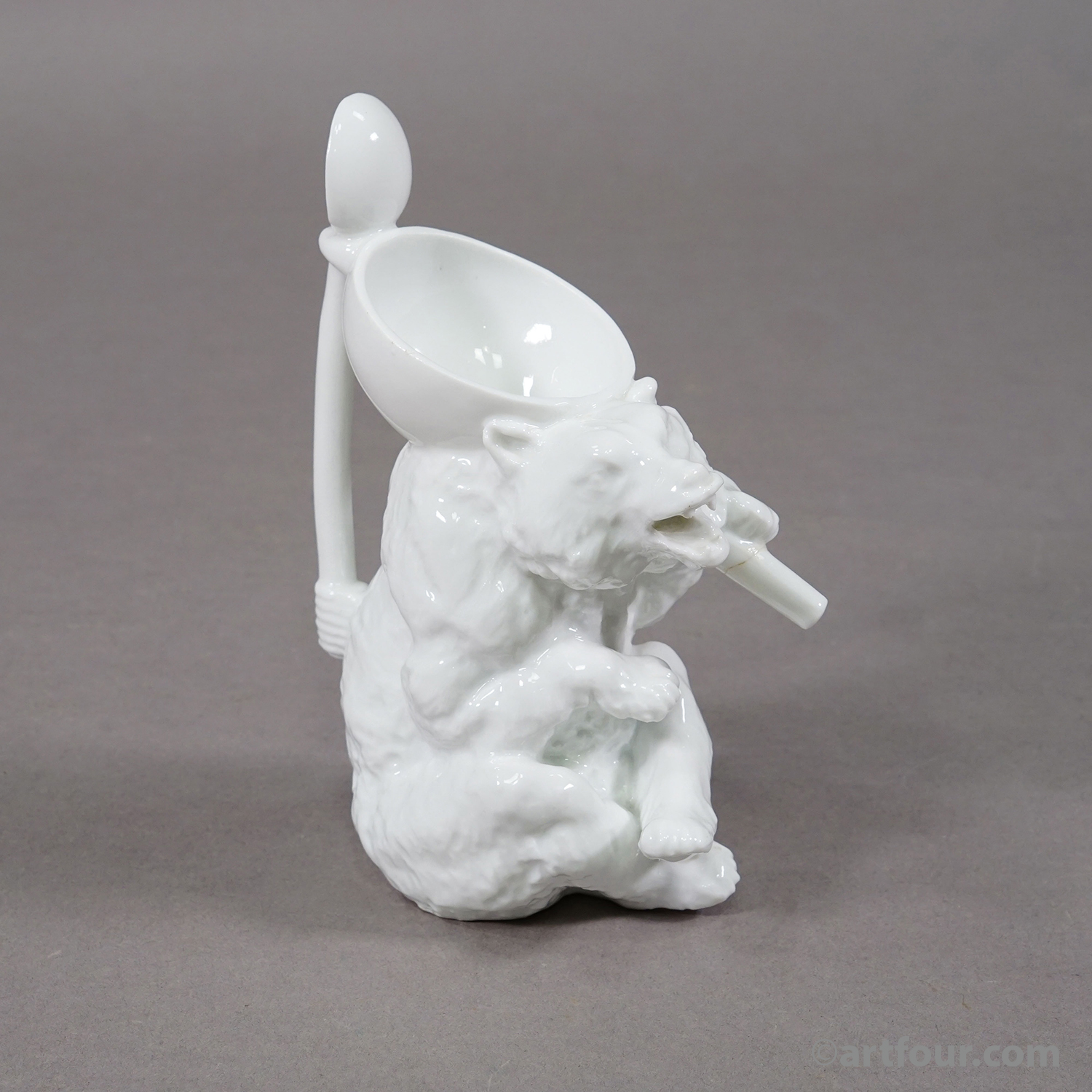 Rare Antique Porcelain Bear Jug / Figural Vessel, ca. 1900