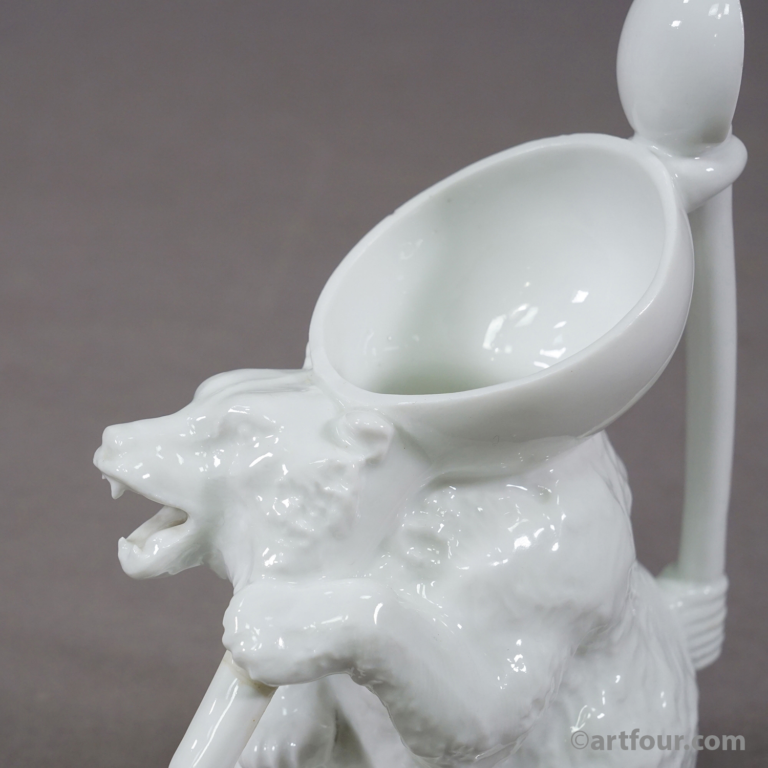 Rare Antique Porcelain Bear Jug / Figural Vessel, ca. 1900