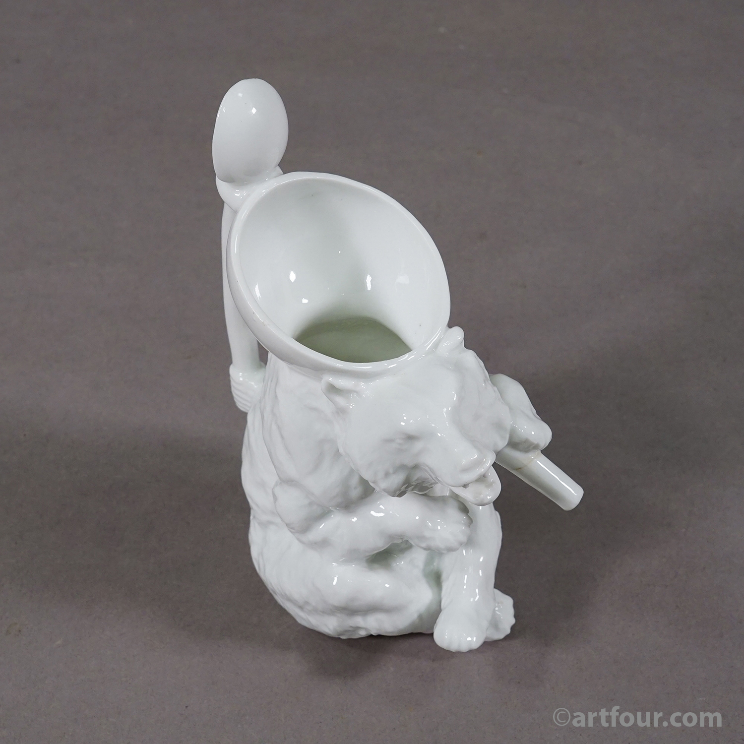 Rare Antique Porcelain Bear Jug / Figural Vessel, ca. 1900