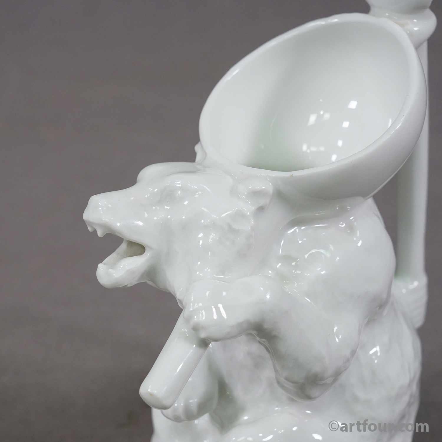 Rare Antique Porcelain Bear Jug / Figural Vessel, ca. 1900